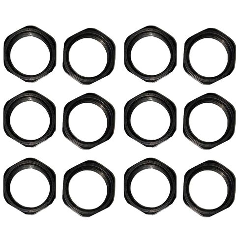 5/8" x24 Jam nut 5/8-24 Thread Black Steel Lock nut - 12pcs in Kuwait