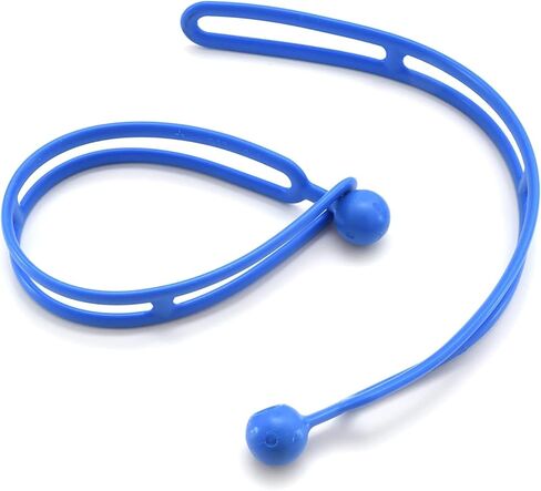BluBird Rapid Tie Adjustable Strap, 15" Expandable Heavy Duty Indoor Outdoor Ball Ties Cord (UV Resistant, No Recoil Like Bungee Cord, Made in USA) - Black in Kuwait