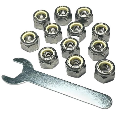 12pcs ZQToday 1/2-20 Lock Nuts Stainless,1/2-20 Nylon Insert Locknuts with Wrench,304 Stainless Steel Standard Inch Thread in Saudi Arabia