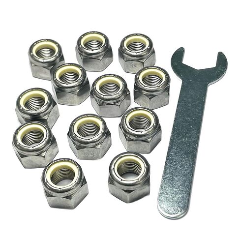 12pcs ZQToday 1/2-20 Lock Nuts Stainless,1/2-20 Nylon Insert Locknuts with Wrench,304 Stainless Steel Standard Inch Thread in Saudi Arabia