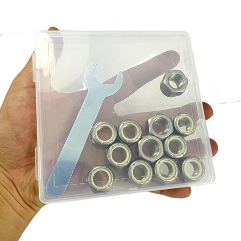 12pcs ZQToday 1/2-20 Lock Nuts Stainless,1/2-20 Nylon Insert Locknuts with Wrench,304 Stainless Steel Standard Inch Thread in Saudi Arabia