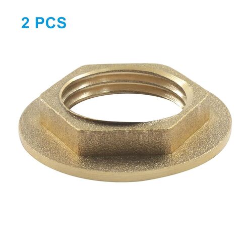 2Pcs G1/2" Brass Lock Nuts with Flange- Heavy Duty Hex Female Locknut for Plumbing & Hydraulic Systems in Saudi Arabia
