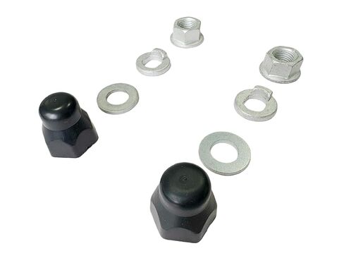 14mm e-Bike and e-Scooter Wheel hub Motor nut kit – Steel locknut + Safety Washer + Rubber Cap/Washer, Suitable for high-Power e-Scooter and e-Bike axles, can be Fitted with Torque arm in Saudi Arabia