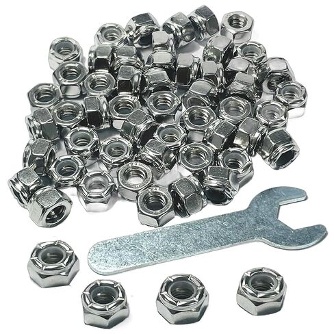 12pcs ZQToday 1/2-20 Lock Nuts Stainless,1/2-20 Nylon Insert Locknuts with Wrench,304 Stainless Steel Standard Inch Thread in Saudi Arabia