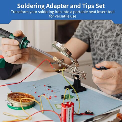 Soldering Iron Heat Set, 3D Printing Supplies, M2 M2.5 M3 M5 M6 M7 M8, Soldering Adapter and Tips Set, Compatible with Ts100 Ts101 Pine64 936 Soldering Pen, Soldering Iron Tips Screw-in Set in Saudi Arabia