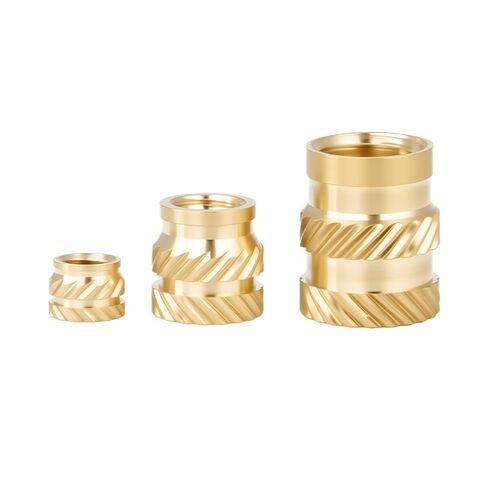M2 M2.5 M3 M4 M5 M6 M8 Brass Heat Insert Nut Double Twill Knurled Hot Melt Molding Injection Embed Inserts 3D Printer Thread Nut(Length 5mm (50pcs),M3 (OD4.8mm)) in Saudi Arabia