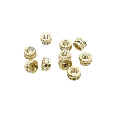M2 x 2mm, 3.5mm OD - Knurled Brass Threaded Heat Set Inserts Qty 10 Replacement Fasteners Building DIY Construction Fastening Solutions Maintenance Repair Ñomponent in Saudi Arabia