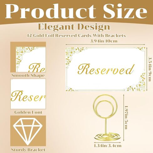 Reserved Table Signs 20 Pack Table Number Holders Elegant Reserved Signs for Wedding Restaurant Double Sided Seating Sign Photo Holders for Tables Mini Photo Stands Round Place Card Holder in Saudi Arabia