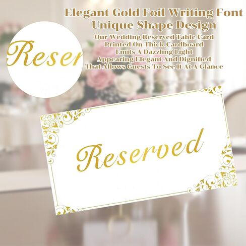 Reserved Table Signs 20 Pack Table Number Holders Elegant Reserved Signs for Wedding Restaurant Double Sided Seating Sign Photo Holders for Tables Mini Photo Stands Round Place Card Holder in Saudi Arabia