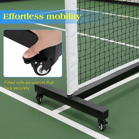 Aluminum Tube Net with Wheels Professional Pickle Ball Game Net Stand 22Ft Lightweight for Tennis Driveway Backyard in Kuwait