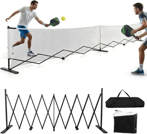 Generic 22ft Telescopic Ball Posts with Wheels Portable Ball Net Frames Aluminum Alloy Steady Metal Frame for Backyards Driveways & Garages in Saudi Arabia
