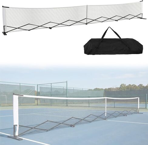 Generic 22ft Telescopic Ball Posts with Wheels Portable Ball Net Frames Aluminum Alloy Steady Metal Frame for Backyards Driveways & Garages in Saudi Arabia