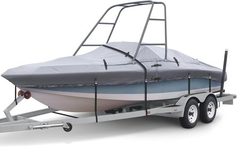 Ski & Wakeboard Tower Boat Cover 20-22ft for Wake Tower, 900D Marine-Grade Heavy Duty Boat Cover with Reinforced Stitching, All-Season Waterproof Boat Wrap for Winter, Fits Up to 106" Beam in Kuwait