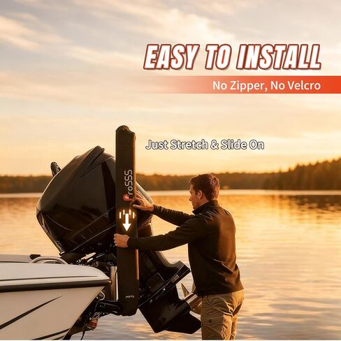 Power-Pole Cover 1PCS (10ft, Black) – Premium Lycra Fabric for Superior Elasticity – Snug Stretch Fit – No Zipper/Velcro – Travel Protective Cover for Power-Pole Blades in Kuwait