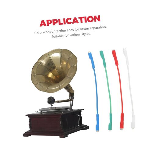 NUOBESTY 4pcs Phono Wires for Turntable and Phonograph Insulated Design Flexible Coded Headshell Wires for Record Player Accessories in Saudi Arabia