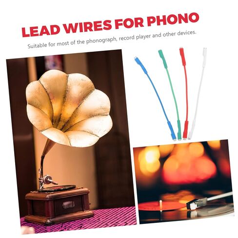 NUOBESTY 4pcs Phono Wires for Turntable and Phonograph Insulated Design Flexible Coded Headshell Wires for Record Player Accessories in Saudi Arabia