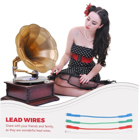 NUOBESTY 4pcs Phono Wires for Turntable and Phonograph Insulated Design Flexible Coded Headshell Wires for Record Player Accessories in Saudi Arabia