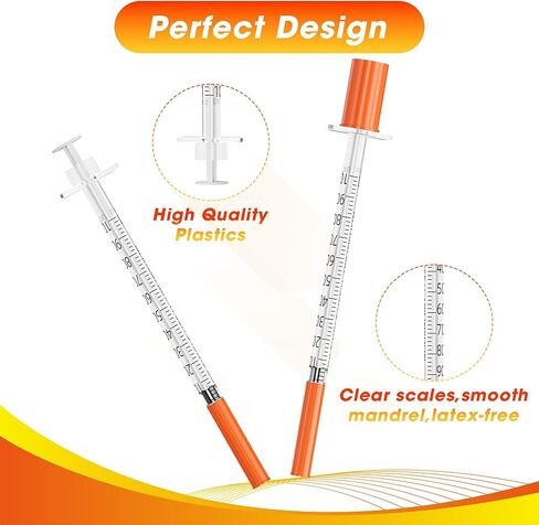 1ml/cc 31G 1/4" 6mm Syringe, Disposable Individual Package, Pack of 100 in Saudi Arabia