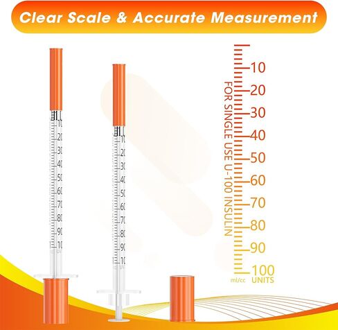 1ml/cc 31G 1/4" 6mm Syringe, Disposable Individual Package, Pack of 100 in Saudi Arabia