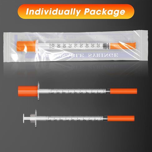 1ml/cc 31G 1/4" 6mm Syringe, Disposable Individual Package, Pack of 100 in Saudi Arabia