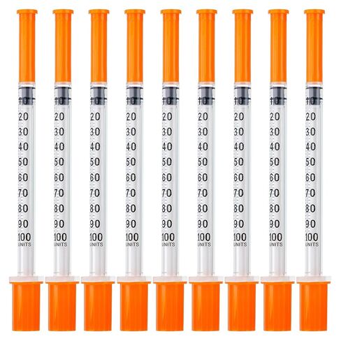 U-100 1ml Syringes 1cc 31G 5/16 Inch 8mm - Disposable Individually Sealed, Box of 100 in Kuwait