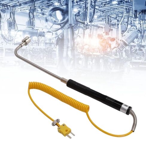 K Type Thermocouple Temperature Probe with Insulated Handle, Heat Steel Sensor for Gas and Liquid Temperature Detection (Curved Shank thermocouple) in Saudi Arabia