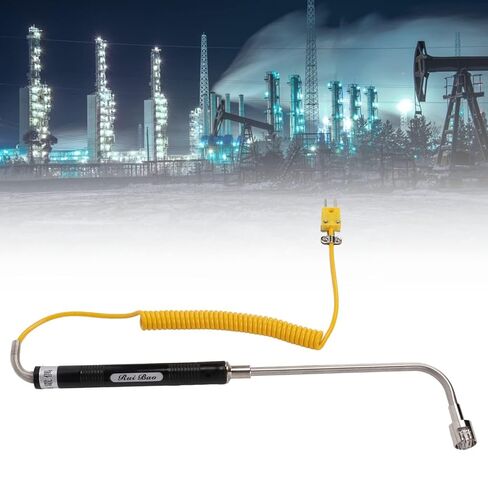 K Type Thermocouple Temperature Probe with Insulated Handle, Heat Steel Sensor for Gas and Liquid Temperature Detection (Curved Shank thermocouple) in Saudi Arabia