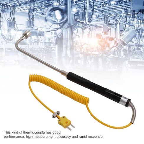 K Type Thermocouple Temperature Probe with Insulated Handle, Heat Steel Sensor for Gas and Liquid Temperature Detection (Curved Shank thermocouple) in Saudi Arabia
