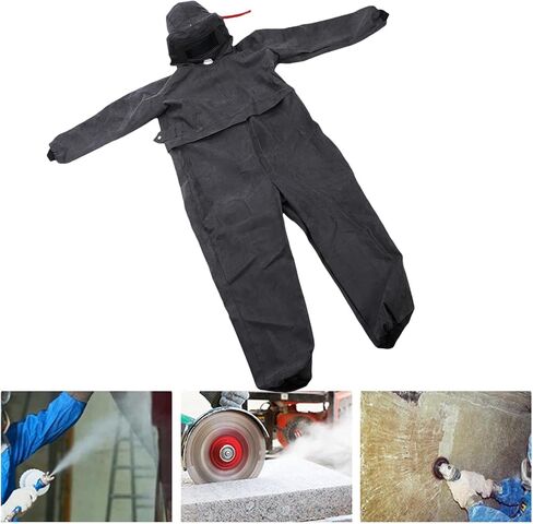 Professional Sandblasting Suit with Safety Helmet Durable Rubber Cloth Erosion Proof Protective Workwear for Spray Painting Cutting Sand Cleaning Hazardous Environments in Saudi Arabia