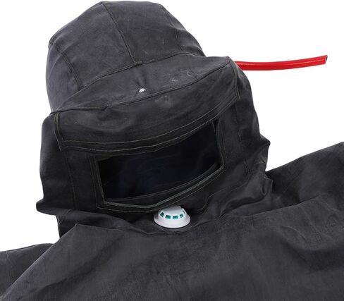 Professional Sandblasting Suit with Safety Helmet Durable Rubber Cloth Erosion Proof Protective Workwear for Spray Painting Cutting Sand Cleaning Hazardous Environments in Saudi Arabia