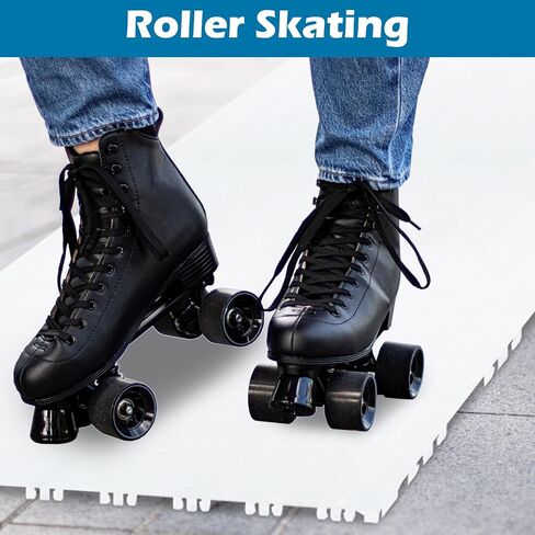 10 Pack Synthetic Ice Tiles - 12×12 Inch Dryland Hockey Floor Mat - White Interlocking Hockey Training Equipment Board for Stickhandling, Shooting, Passing(10 sqft) in Kuwait