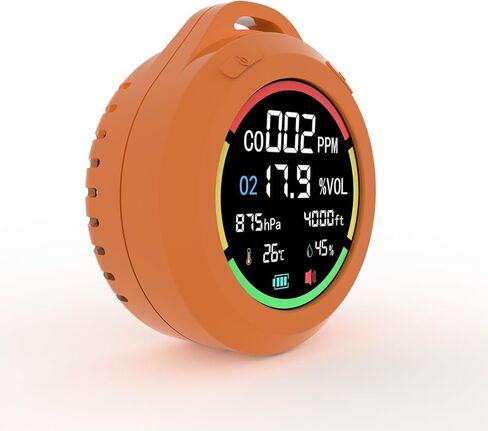 6-in-1 Portable Oxygen Detector, Oxygen Monitor,with CO,Altitude,Air Pressure,Temperature,Humidity,Room Oxygen Sensor,Room Oxygen Monitor for Hiking, Camping, RVs and Outdoor in Saudi Arabia