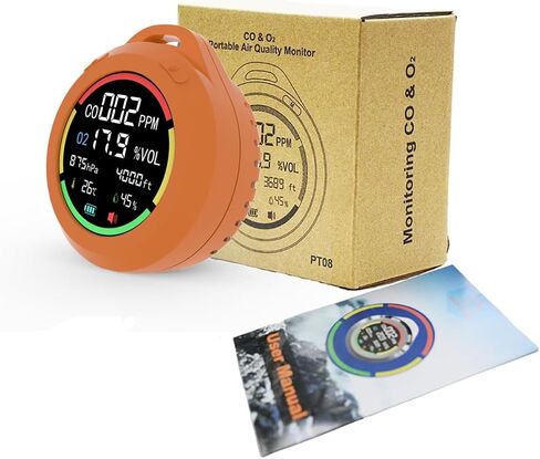 6-in-1 Portable Oxygen Detector, Oxygen Monitor,with CO,Altitude,Air Pressure,Temperature,Humidity,Room Oxygen Sensor,Room Oxygen Monitor for Hiking, Camping, RVs and Outdoor in Saudi Arabia