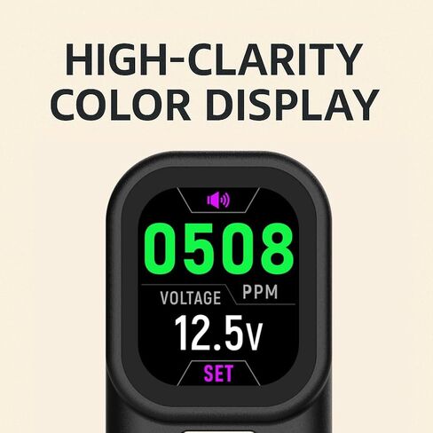 شاشة ثاني أكسيد الكربون للسيارة، وصلة توصيل، لا تحتاج إلى بطارية، أخذ عينات في الوقت الحقيقي 10 ثوانٍ، شاشة ملونة قابلة للتدوير، إنذار صفير لارتفاع ثاني أكسيد الكربون، يناسب المركبات 12 فولت/24 فولت in Kuwait