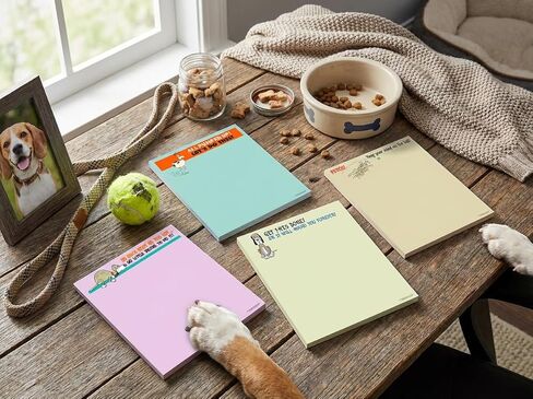 Funny Dog Notepads Pads - 4 Assorted Doggie Notepads - Great Dog Gift Set (Set #2) in Kuwait