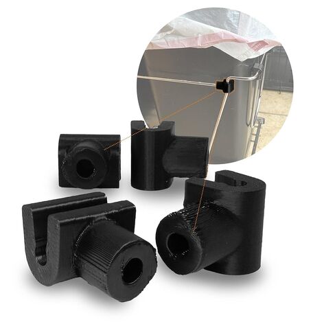SplashNColor Trash Can Lock Replacement - Snap Handle Connector Compatible with RevAShelf Waste Bin Repair - Durable ABS Construction - Easy-to-Install Spare Parts for Garbage Can Latch Repair 4 Pack in Saudi Arabia