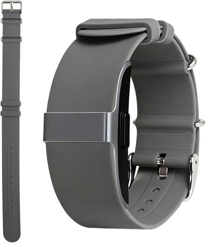 Silicone Loop Strap Compatible with Hume Health Band, Soft Silicone Replacement Band Adjustable Clasp Buckle Closure Strap Wristband for Fitness Tracker in Kuwait