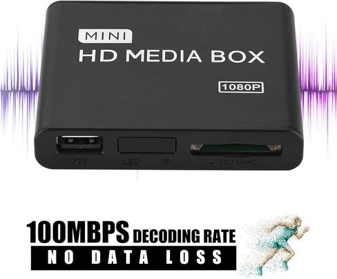 1080P Media Player,AV/YPrPb/Output Media Player Stereo Surrounding Media Player Center 1080P FullHD Portable Digital Player(us) in Saudi Arabia