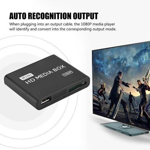 1080P Media Player,AV/YPrPb/Output Media Player Stereo Surrounding Media Player Center 1080P FullHD Portable Digital Player(us) in Saudi Arabia