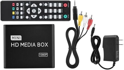 1080P Media Player,AV/YPrPb/Output Media Player Stereo Surrounding Media Player Center 1080P FullHD Portable Digital Player(us) in Saudi Arabia