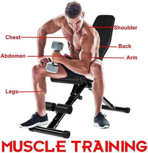 Adjustable Multifunctional Foldable Dumbbell Bench for Abdominal Fitness Workout Exercise Equipment in Saudi Arabia