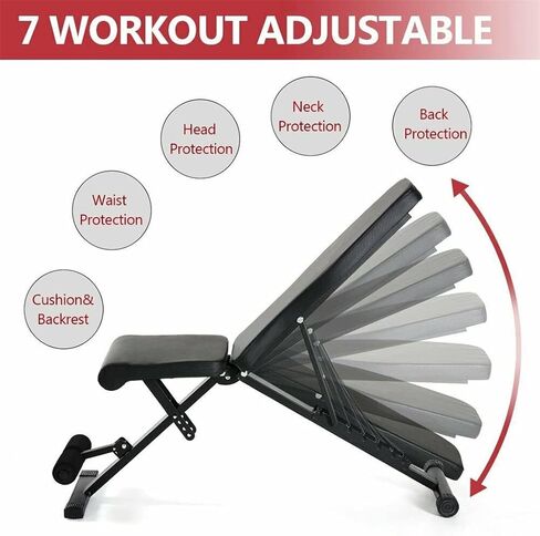 Adjustable Multifunctional Foldable Dumbbell Bench for Abdominal Fitness Workout Exercise Equipment in Saudi Arabia