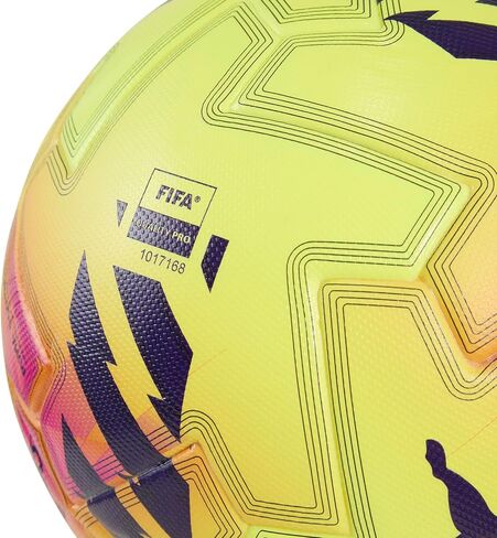 كرة قدم Puma Orbita Pro Premiere League للجنسين (جودة FIFA Pro)، Fluo Yellow-Multicolor AH25، 5 Puma Orbita Pro Pl Lights (جودة FIFA in Saudi Arabia