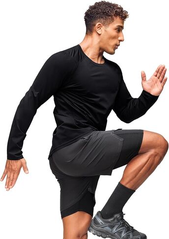 Junlan Sauna Shirt for Men - Long Sleeves Sauna Suit Waist Trainer Vest for Gym Workout in Saudi Arabia