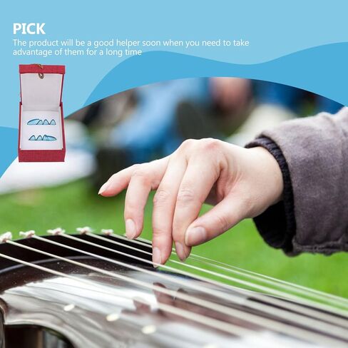 Professional Large Guzheng Guzheng Finger Picks Set Crystal Blue Nail Protectors Accessories for String Instrument Performance in Kuwait