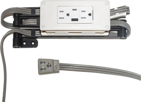 Compact in-Drawer Outlet (2) USB- C Ports (2) 15 Amp Charging Drawer Power Strip Plugs with Cord MGT. Arm in Saudi Arabia