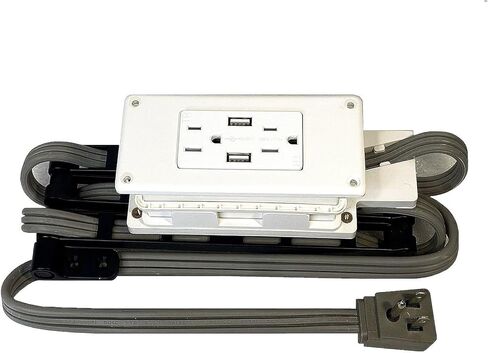 Compact in-Drawer Outlet (2) USB- C Ports (2) 15 Amp Charging Drawer Power Strip Plugs with Cord MGT. Arm in Saudi Arabia
