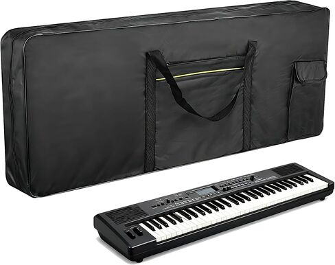 REMAGIC Piano Keyboard Bag, 61 Keys Portable Padded Keyboard Case, Electric Piano Gig Bag, Waterproof Padded Case with Handle for Music Sheet Stand, Sustain Pedals, Cables in Saudi Arabia