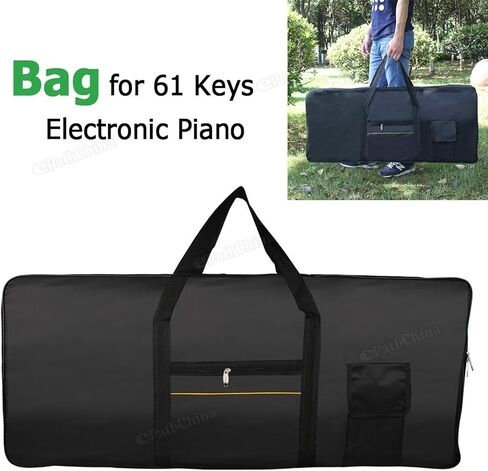 REMAGIC Piano Keyboard Bag, 61 Keys Portable Padded Keyboard Case, Electric Piano Gig Bag, Waterproof Padded Case with Handle for Music Sheet Stand, Sustain Pedals, Cables in Saudi Arabia