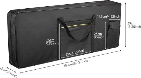REMAGIC Piano Keyboard Bag, 61 Keys Portable Padded Keyboard Case, Electric Piano Gig Bag, Waterproof Padded Case with Handle for Music Sheet Stand, Sustain Pedals, Cables in Saudi Arabia